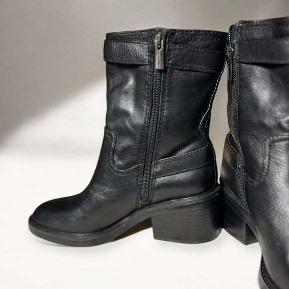 Vince Camuto Black Ankle Boots with Buckle Detail - Picture 6 of 10